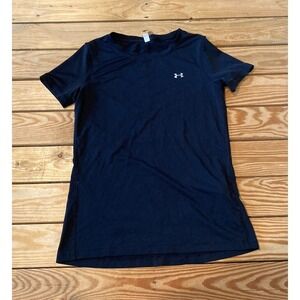 Under Armour Fitted Athletic Heatgear Shirt Size XS Women’s Black Short Sleeve